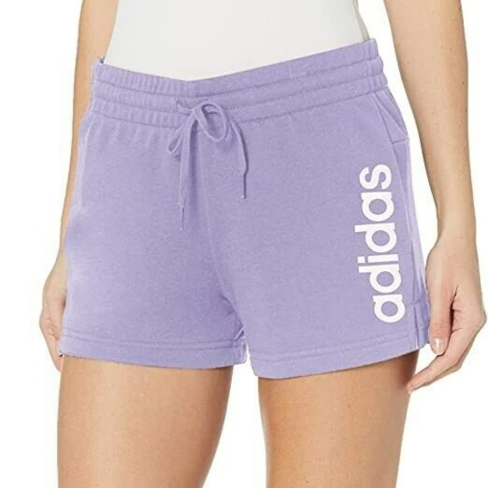 Adidas Linear French Terry Shorts Size L/XL -Light Purple-